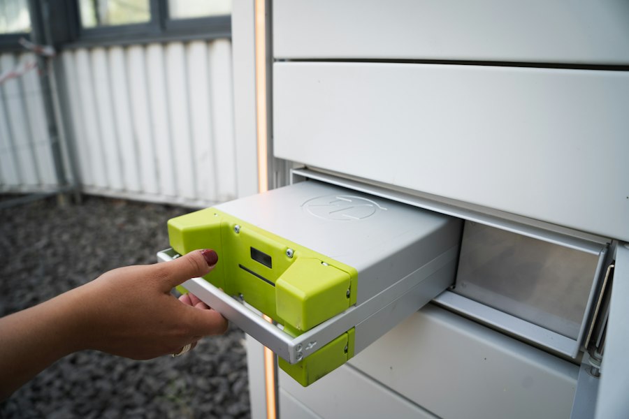 A home battery storage unit